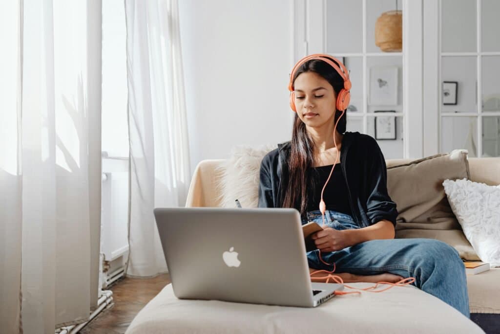 : Student focused on online learning South Africa for university readiness